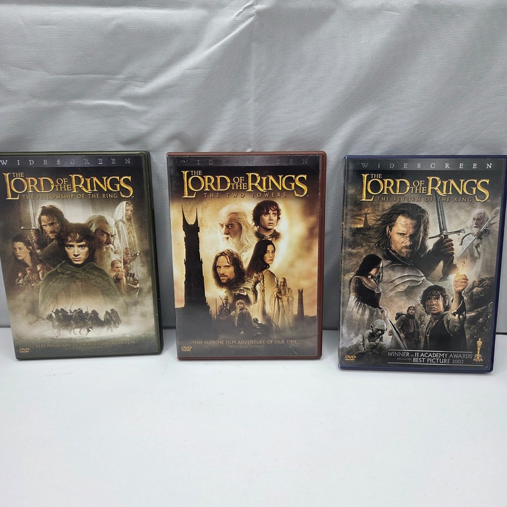 Lord of the Rings Trilogy DVD Set Widescreen Fellowship Two Towers Return King